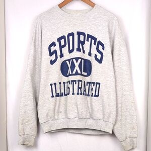 Authentic Super Rare Gray Sports Illustrated Sweatshirt with Blue Print